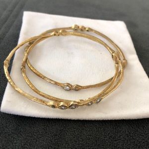 3 Super cute gold bangles